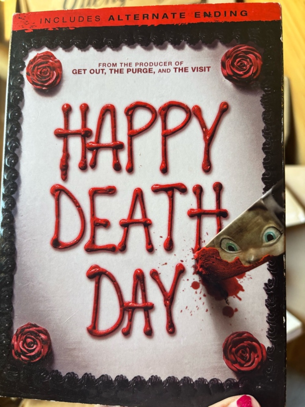 Happy Death Day Blu-ray / DVD - Horror Movie (Red, Black)